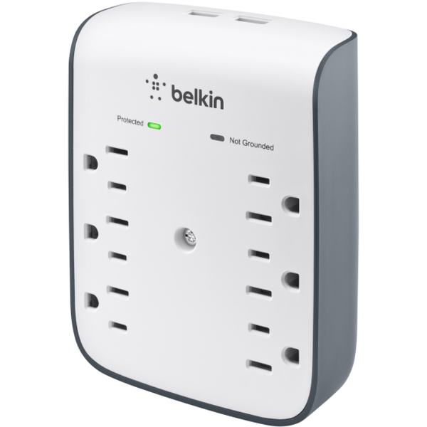 Belkin SurgePlus USB Wall Mount - Black